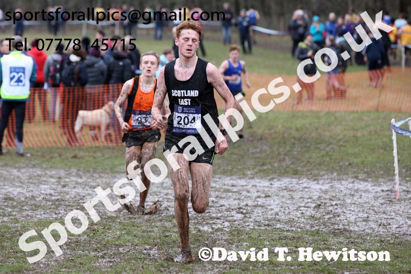 Mens under-20s 2018 British Inter Counties Cross Country Champs., Prestwold Hall, Loughborough. Photo: David T. Hewitson/Sports for All Pics
